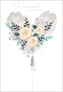 Abacus - Diamond Anniversary - Floral Heart - 12946