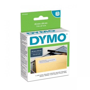 Dymo Labels Tape Black On White 25mm x 54mm - SHELF PRICING