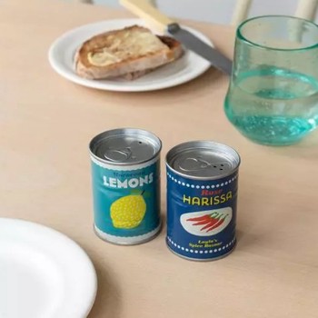 LEMON AND HARISSA SALT AND PEPPER SHAKERS