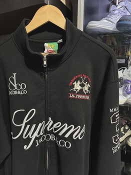 Supreme La Martina Zip Up Sweatshirt Black • Brand New [4856] - view 2