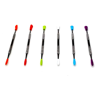 DabWare Long 6.5" Silver Dabber with Silicone Tips