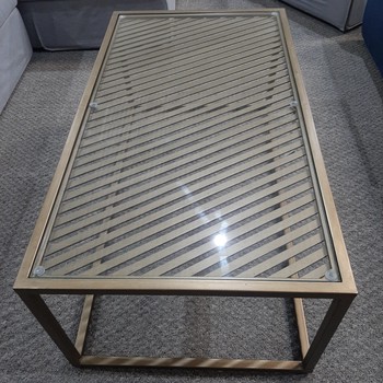 Iron and Glass Cocktail Table