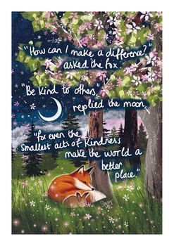 Art File - Fox Under the Moon Kindness - FX17A