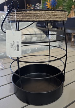 Metal Lantern w/ Rope Accent/ Large