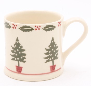 BRIXTON POTTERY SMALL MUG - CHRISTMAS TREE