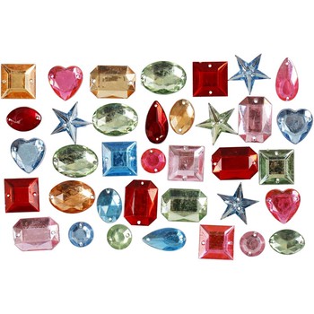 Creative Craft Rhinestones Jewels 10-17mm Assorted Colours