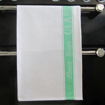 LINEN UNION TEA TOWEL -  GREEN