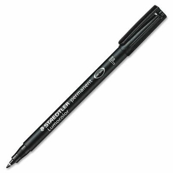 Staedtler Lumocolour 318 Finetip Permanent Marker Black 318-9