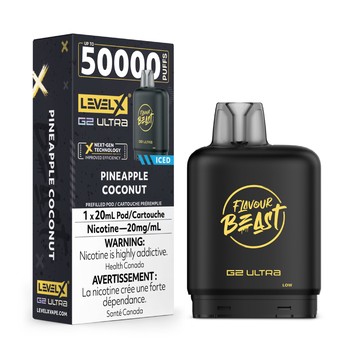 Level X Flavour Beast G2 Ultra 50K Pods Level X Flavour Beast G2 Ultra 50k - Pineapple Coconut Iced
