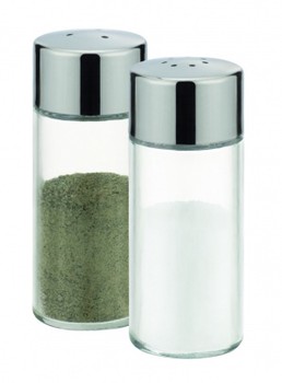 ROUND SALT AND PEPPER SHAKER SET