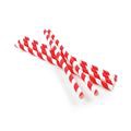 RED STRIPED SMOOTHIE PAPER STRAWS - PACK OF 25