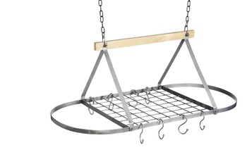 VINTAGE STYLE HANGING PAN RACK