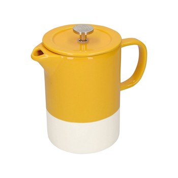 MUSTARD CERAMIC 6 CUP CAFETIERE