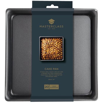 MASTERCLASS NON STICK SQUARE CAKE TIN - 23CM / 9"