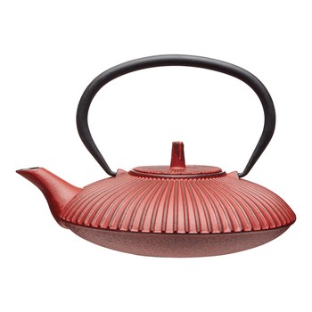 LA CAFETIERE CAST IRON INFUSER TEAPOT - RED