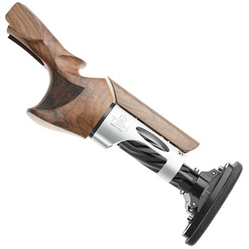 TSK Standard Stock for DT10 & 11 Shotguns, Trap, Small Right Hand Grip, Avio Silver Pipe Bridge, Wood 32mm Comb, 160mm Black Pipe, Microcell 15mm Pad