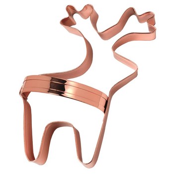 COPPER REINDEER COOKIER CUTTER WITH HANDLE