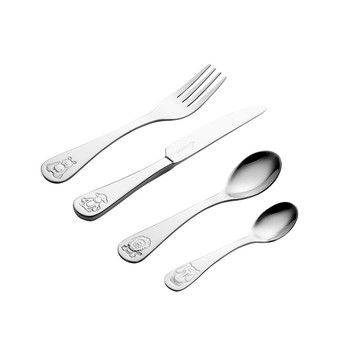 CHILDRENS JUNGLE CUTLERY - 4 PIECE SET
