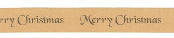 CAKE RIBBON - GOLD MERRY CHRISTMAS