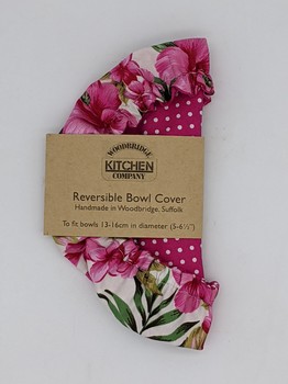 REUSABLE FABRIC BOWL COVER - HAWAIIAN PINK