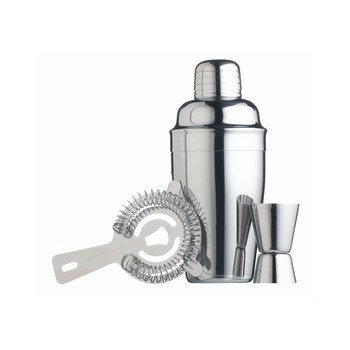 STAINLESS STEEL 3 PIECE COCKTAIL SET
