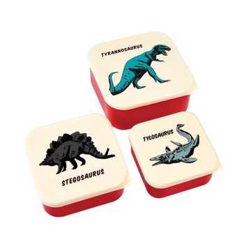 PREHISTORIC LAND SNACK BOXES - SET OF 3