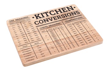 KITCHEN CONVERSIONS CHOPPING BOARD