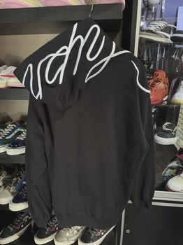 Supreme Shoulder Script Hooded Sweatshirt Black • Brand New [8263] - view 3