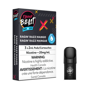 Flavour Beast Pods - Ragin' Razz Mango  (3 Pack)