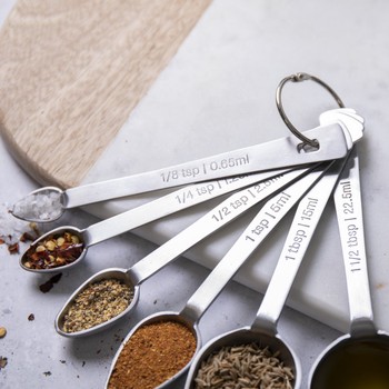 MASTERCLASS STAINESS STEEL MEASURING SPOONS - SET OF 6