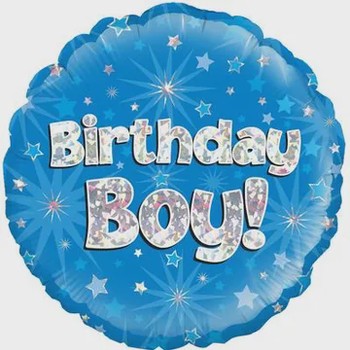 Oaktree - 18" Birthday Boy Holographic Balloon - 229059