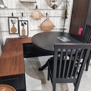 Norah Black & Walnut Backless Nook