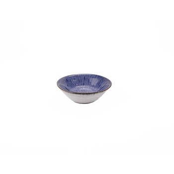 'NORTE' GLAZED TERRACOTTA DIPPING DISH - DENIM
