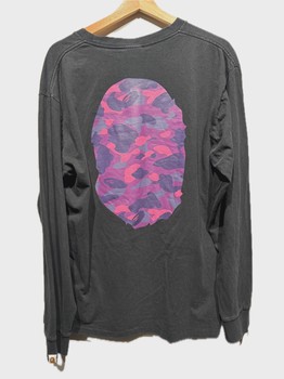 Bape Purple Ape Head Logo Long Sleeve Tee size XL • Pre-Owned [5430] - view 2