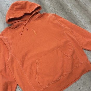 Supreme Micro Logo Hooded Sweatshirt Orange • Pre-Owned [5464] - view 2