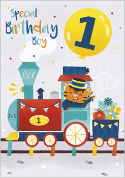 Abacus - Age 1 Boy Birthday Train - 14244