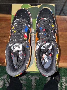 A Bathing Ape Bape Sta Paint Splatter Black - Pre-Owned - view 5