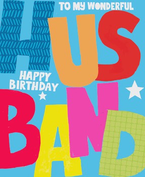 Paper Salad - Husband Big Birthday Text - HD2466