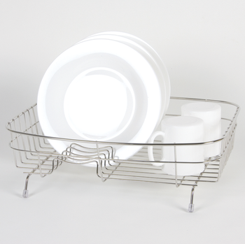 MEDIUM OVAL DISH DRAINER - STAINLESS STEEL