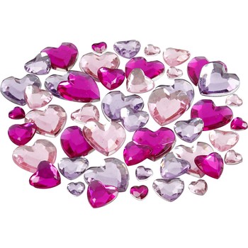 Creative Craft Rhinestones Hearts Assorted