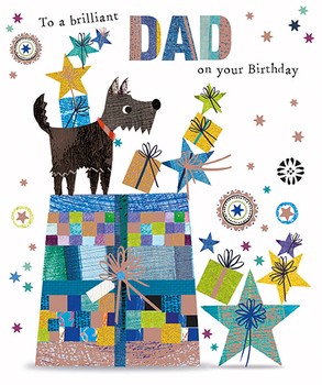Paper Rose - Dad Dog on Present - MOR207