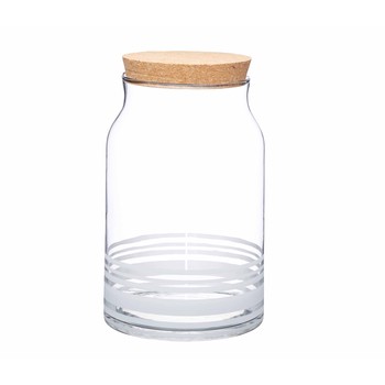 GLASS JAR WITH CORK LID - 4 LITRE