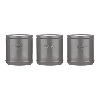 ACCENTS CHARCOAL CANISTERS - SET OF 3