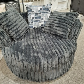 Galactic Charcoal Swivel Chair
