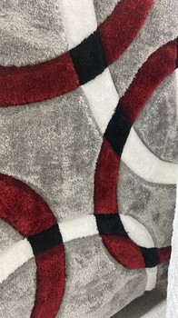 4 D Shaggy Rug 6491 5x8 Red