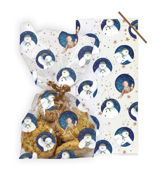 CELLOPHANE GIFT BAGS - THE SNOWMAN - PACK OF 20