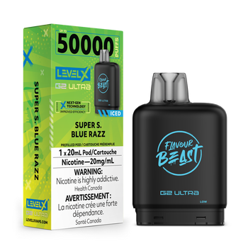 Level X Flavour Beast G2 Ultra 50K Pod - Super Sour Blue Razz Iced