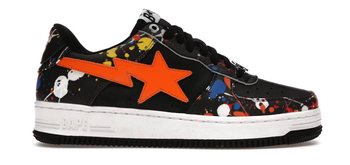 A Bathing Ape Bape Sta Paint Splatter Black - Pre-Owned