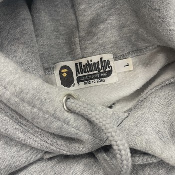 BAPE Heather Grey Pullover Hoodie • Pre-Owned [3831] - view 3