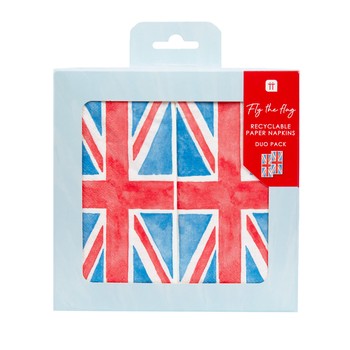 BEST OF BRITISH UNION JACK PAPER NAPKINS - PACK OF 28